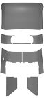 7c-8151968-gr 1951 1952 Ford Truck 8 Pc Headliner Kick Panel Kit Gray #48-14443