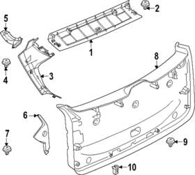 Bmw 07-14-5-a54-705 Genuine Body C-pillar Trim Panel Clip