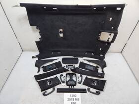 8069375 Bmw 18-21 Oem F90 M5 Black Headliner Pillars Visors Set Alcantara Anthracite