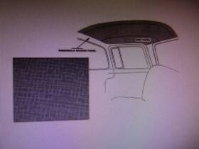 B7c-8151992-pl Dennis Carpenter 57 58 59 60 Ford Truck Headliner Grey Wrap Around Window Non-perforated
