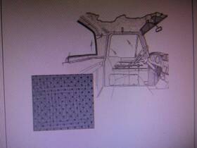 C1tz-6651945-a Dennis Carpenter 61 62 63 Ford Uni-body Truck Headliner Grey Wrap Around Window Perforated