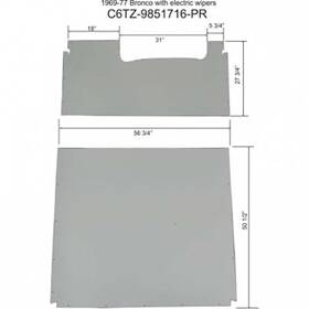C6tz-9851716-pr Dennis Carpenter Headliner Parchment 1966-77 Ford Bronco