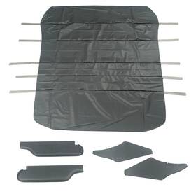 Distinctive Industries 092143h-600 Black Headliner And Visor Kit 2-door Cp Chevelle 69/ C