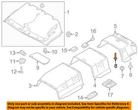W706-635s-s34x Ford Oem 15-18 Transit-350 Interior-roof-rear Headliner Clip W706635ss34x