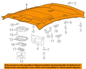 Dm5z-5451916-bb Ford Oem 13-18 Focus Interior-roof-headliner Dm5z5451916bb