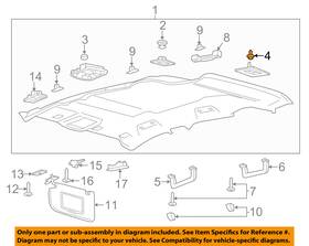 W715-946s300 Ford Oem Interior-roof-headliner Rivet W715946s300