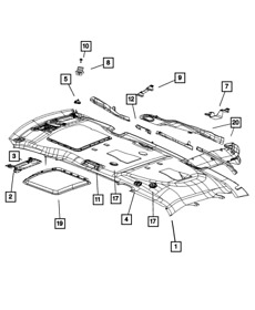 1jk38hdaac Genuine Mopar Headliner