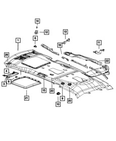 1jk46hdaac Genuine Mopar Headliner