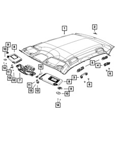 6gd65ml2ae Genuine Mopar Headliner
