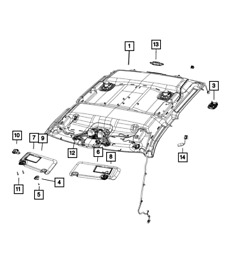 6kb22bd1ab Genuine Mopar Headliner