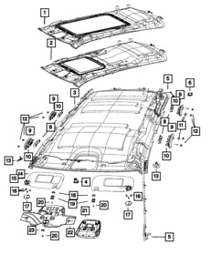 6pk82dx9ab Genuine Mopar Headliner