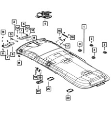 6pp30dx9ad Genuine Mopar Headliner