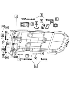 6px94hdaac Genuine Mopar Headliner