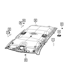 6xr17hl1aa Genuine Mopar Headliner