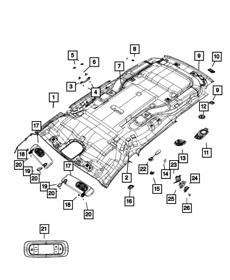 7by25pd2aa Genuine Mopar Headliner