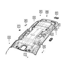 7by54dx9aa Genuine Mopar Headliner