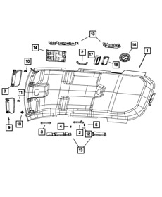 1uk40hdaaa Genuine Mopar Headliner Export