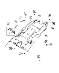 68217517aa Genuine Mopar Headliner Retainer