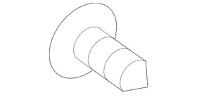 01553-06561 Genuine Nissan Trunk Carpet Clip