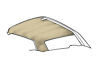 Hl-fg-ht-65-pr Scott Drake Classic Galaxie Hardtop Interior Headliner Parchment 842110166807