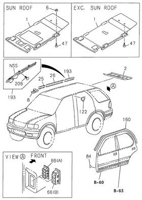 8-97157-340-0 Honda Genuine Clip Headlining