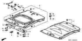 83200-s5p-a40zb Honda Genuine Lining Assembly Roof Yr169l Mild Beige