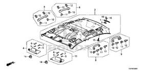 83200-t2a-901zb Honda Genuine Lining Assembly Roof Nh836l Wisteria Light Gray 83200-t2a-901