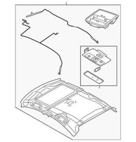 Bbn2-68-030p-75 Mazda Genuine Headliner