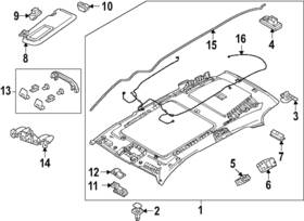 Kbb4-68-83y Mazda Genuine Courtesy Lamp Spacer