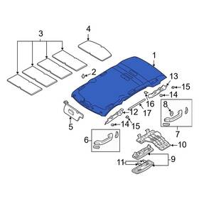 Ld5068030b80 Mazda Oe For Mpv 2002-2005 Headliner
