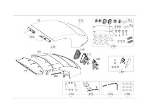 197-770-02-80 Mercedes-benz Genuine Soft Top Interior Trim