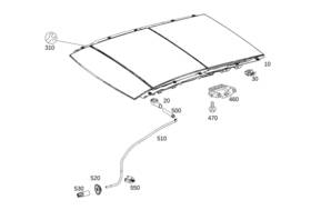 204-784-00-09 Mercedes-benz Genuine Slid Sunroof Int Trim