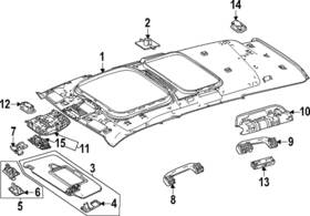 243-690-35-01-8u10 Mercedes-benz Genuine Headliner