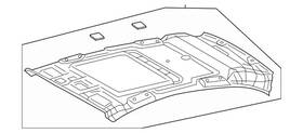 Mercedes-benz 253-690-69-02-9f93 Genuine Mercedes-benz Headliner