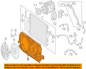 9065051355 Mercedes Oem 14-17 Sprinter 2500 Condenser-fan Shroud