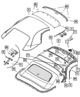 5029133ab Mopar Genuine Headliner Panel