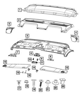 68185153aa Mopar Genuine Roof Bracket