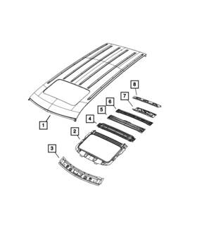 68361194ab Mopar Genuine Roof Panel