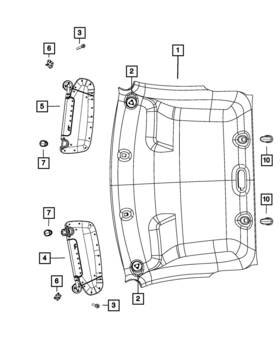 6kb23bd1ab Mopar Genuine Headliner