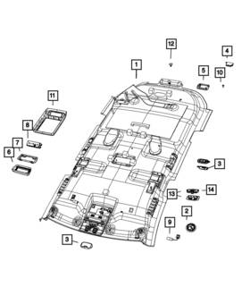 6py06hdaaf Mopar Genuine Headliner