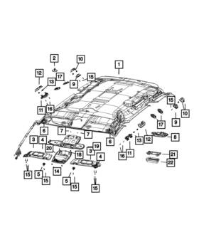 6qw161daac Mopar Genuine Headliner