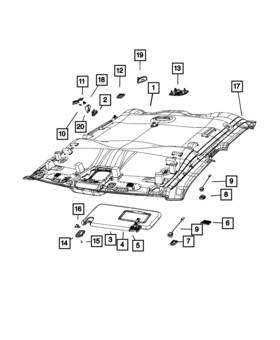 6ry84tx7ae Mopar Genuine Headliner