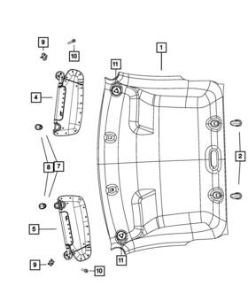 Mopar 6tm86bd1aa Genuine Headliner