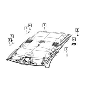 6xr07hl1aa Mopar Genuine Headliner