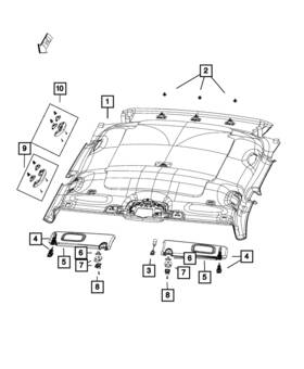 6zp71ps4ac Mopar Genuine Headliner