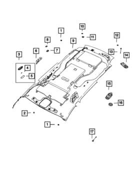 Mopar 7bj36dx9aa Genuine Headliner