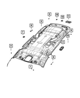 Mopar 7by42pd2aa Genuine Headliner