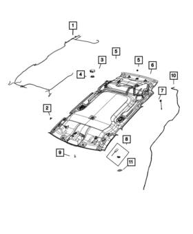 7gw93ps4aa Mopar Genuine Headliner