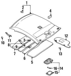 01553-05351 Nissan Genuine Headliner Clip
