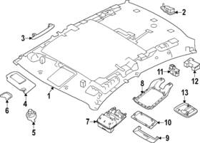 73980-6ca0c Nissan Genuine Headliner Rear Bracket